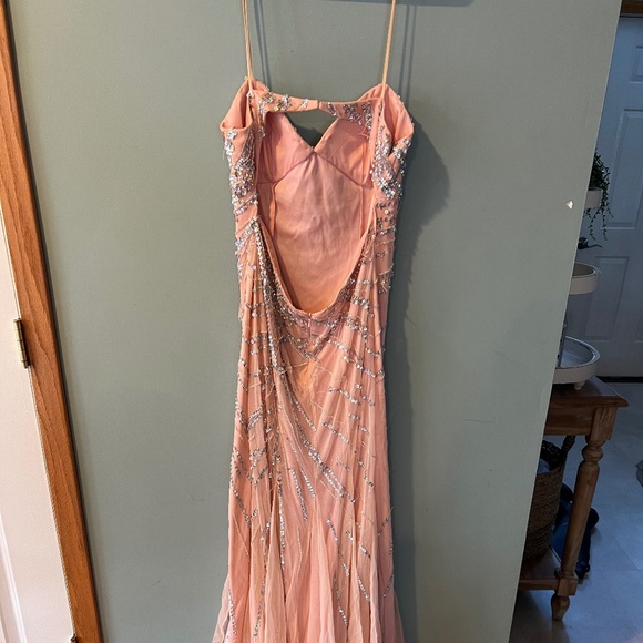 Sparkly Peach Prom Dress - Picture 2 of 4